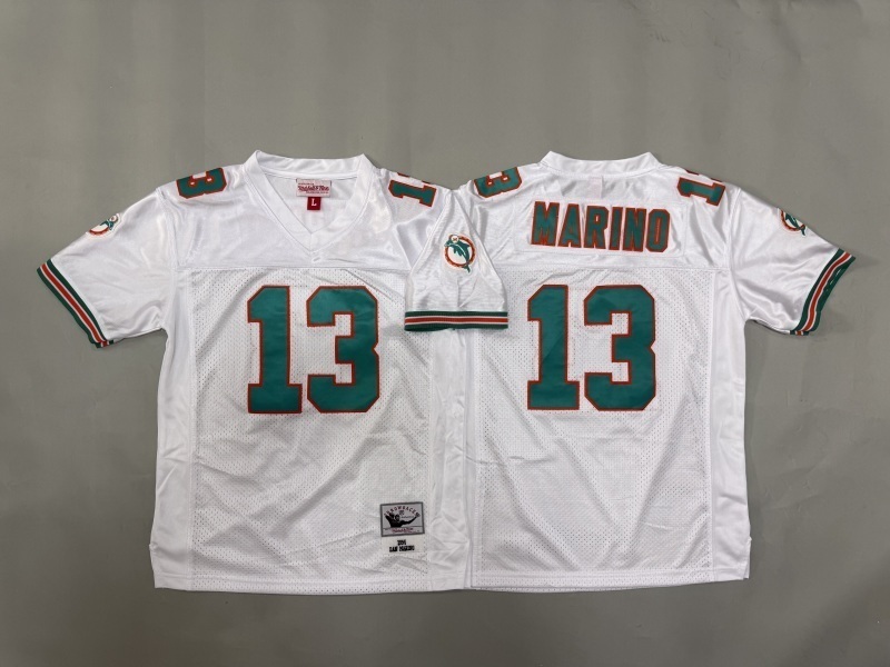 Youth Miami Dolphins #13 Marino White Throwback Limited Nike NFL Jersey 01->youth nfl jersey->Youth Jersey